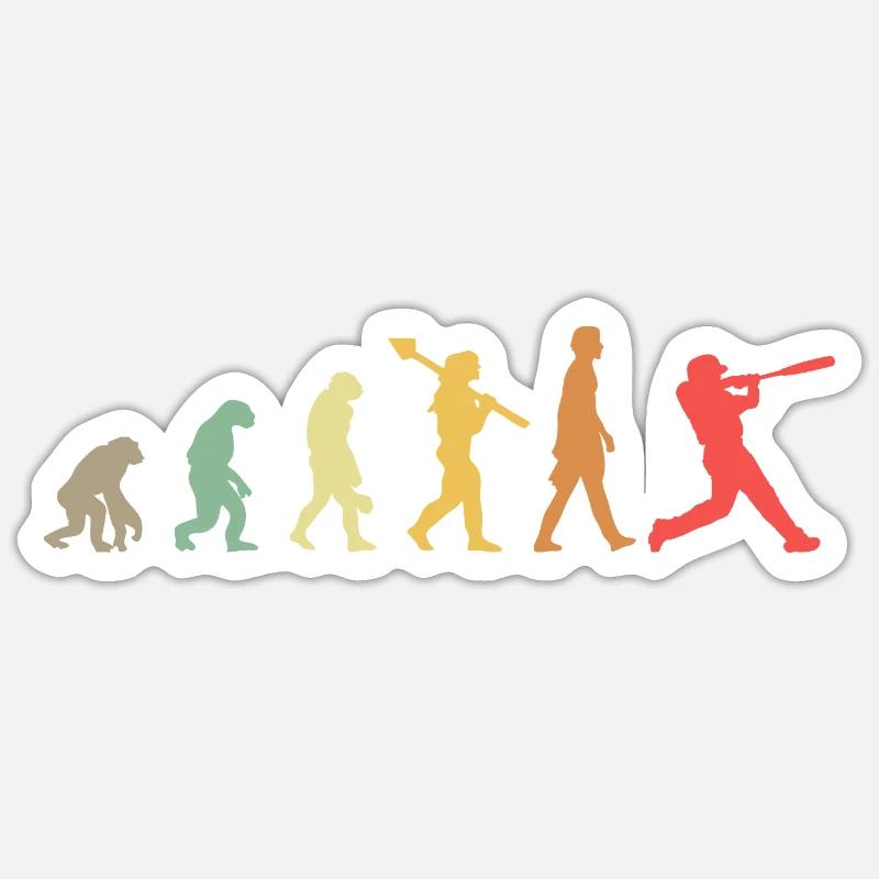Évolution du baseball Sticker taille S (10 x 10 cm)