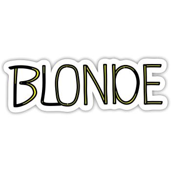 Blonde - Sticker Größe S (10 x 10 cm) - Mattweiß - Vorne