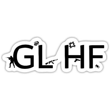 Good luck have fun - Sticker Größe S (10 x 10 cm) - Mattweiß - Vorne