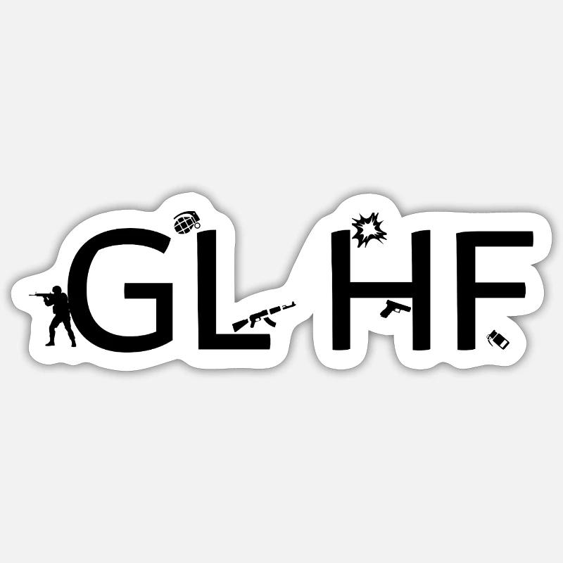 Good luck have fun Sticker size S (10 x 10 cm)