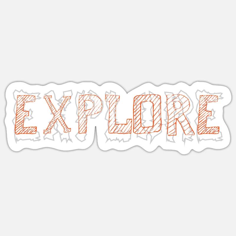 Explore Sticker Größe S (10 x 10 cm)