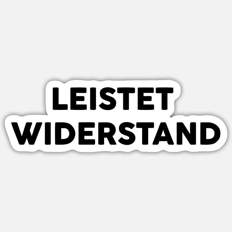 resistance - Sticker size S (10 x 10 cm) - white matte
