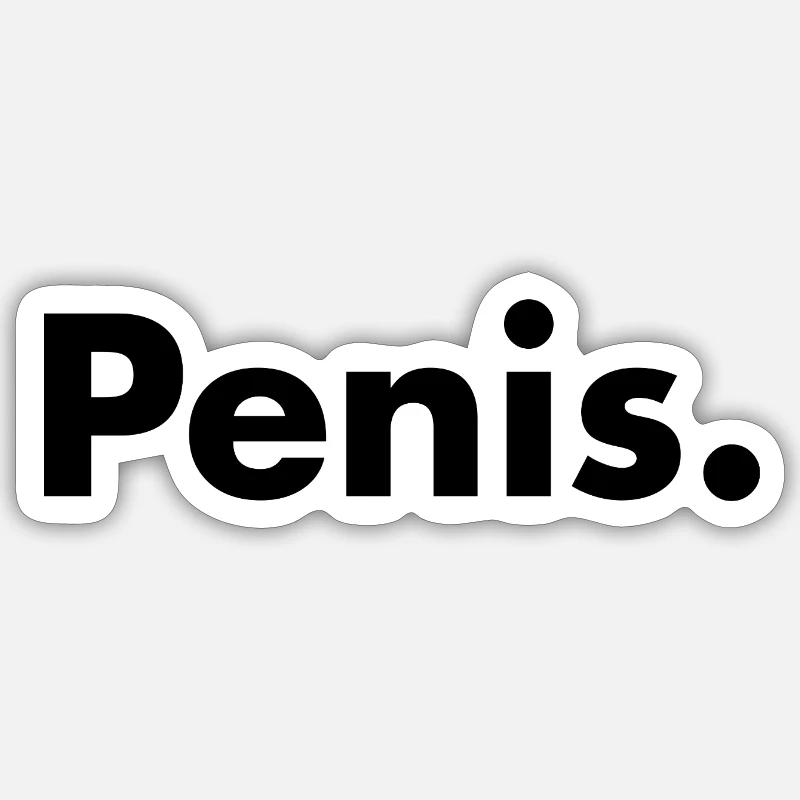 Penis - Sticker size S (10 x 10 cm) - white matte