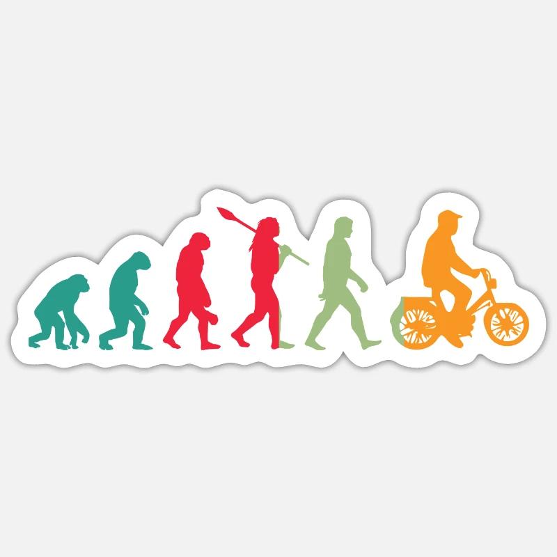 Mofa Evolution Moped - Sticker Größe S (10 x 10 cm) - Mattweiß