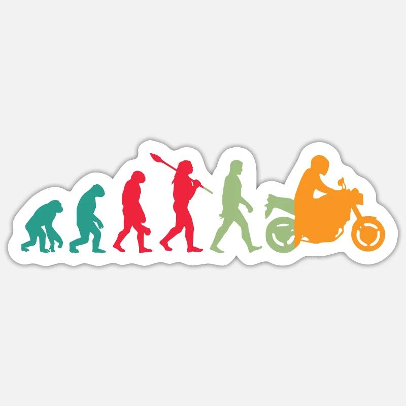 Evolution! Motorrad Geschenk Idee Bikes Sticker Größe S (10 x 10 cm)