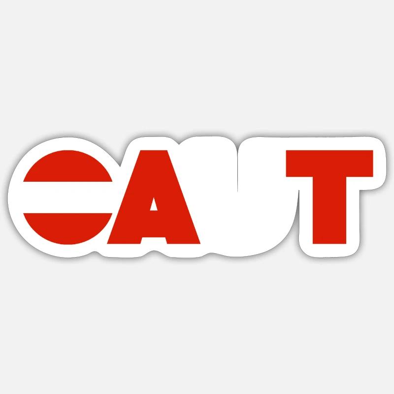 Autriche - Sticker taille S (10 x 10 cm) - blanc mat