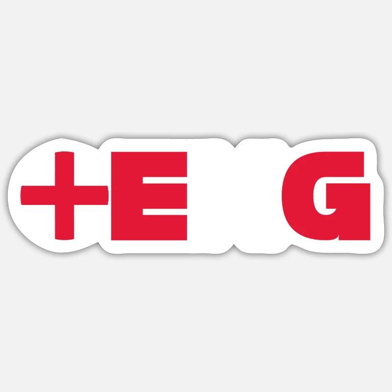 Angleterre - Sticker taille S (10 x 10 cm) - blanc mat