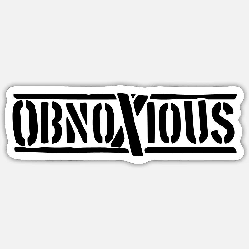 Obnoxious - Sticker Größe S (10 x 10 cm) - Mattweiß