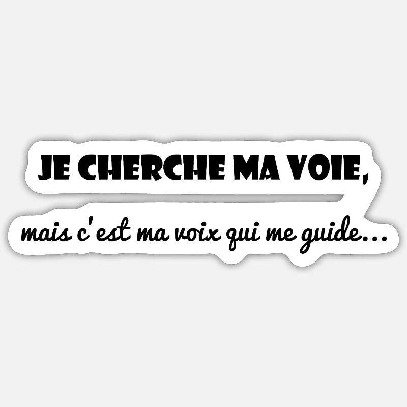 MESSAGE. CITATIONS. HUMOUR. CITATIONS DRÔLES - Sticker taille S (10 x 10 cm) - blanc mat