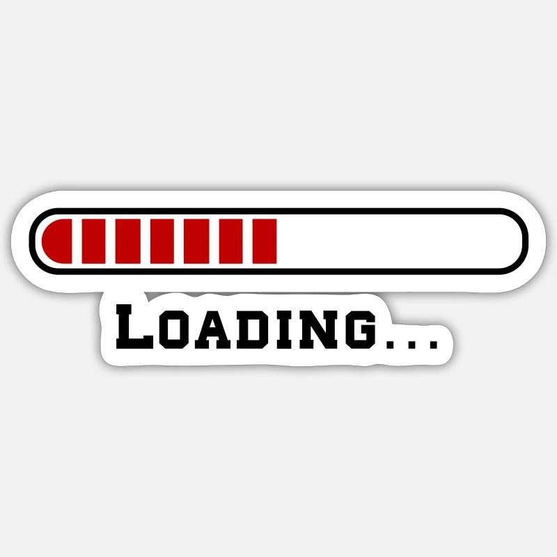 loading - Sticker Größe S (10 x 10 cm) - Mattweiß