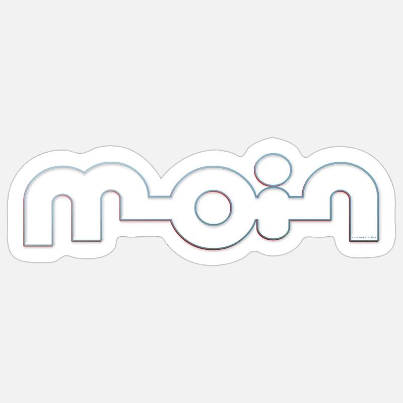 Moin - Sticker Größe S (10 x 10 cm) - Mattweiß