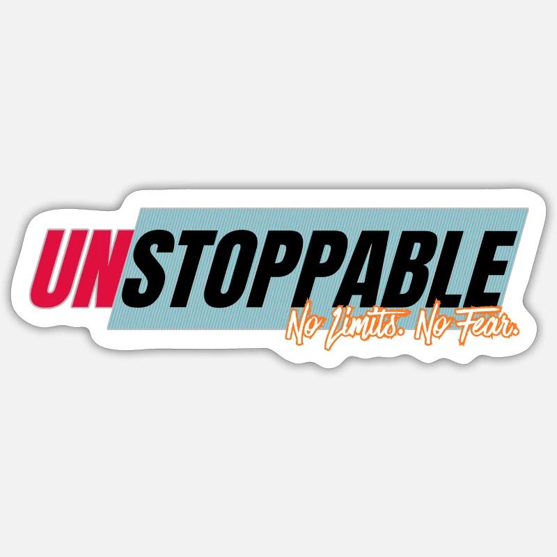 Inarrêtable Sans Limites - Sticker taille S (10 x 10 cm) - blanc mat