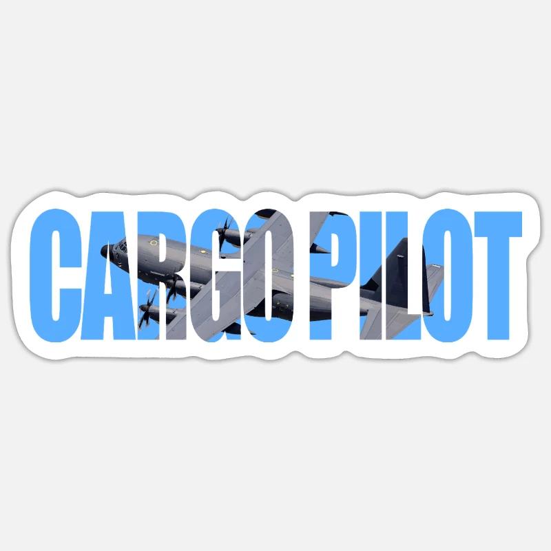 Cargo Pilot C-130 - Sticker size S (10 x 10 cm) - white matte