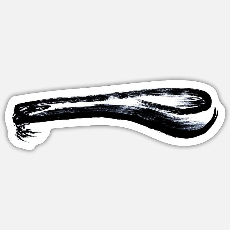 dicker Löffel - Sticker Größe S (10 x 10 cm) - Mattweiß