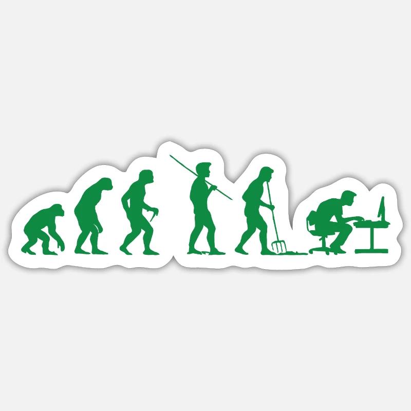 Programmer Evolution Computer Scientist Developer - Sticker size S (10 x 10 cm) - white matte