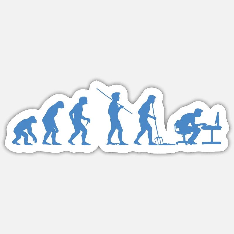Programmer Evolution Computer Scientist Developer - Sticker size S (10 x 10 cm) - white matte