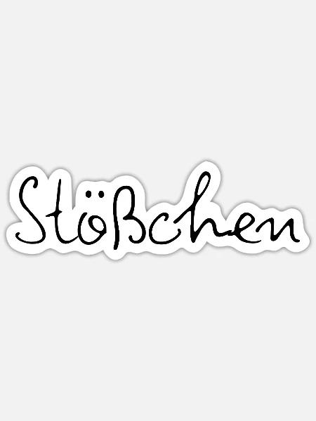 STÖßCHEN, PARTY, GESELLIGKEIT, DAYDRINKING 🥂🥂🥂 - Sticker Größe S (10 x 10 cm) - Mattweiß