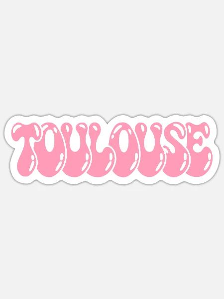 Toulouse-Rosa Blase - Sticker Größe S (10 x 10 cm) - Mattweiß