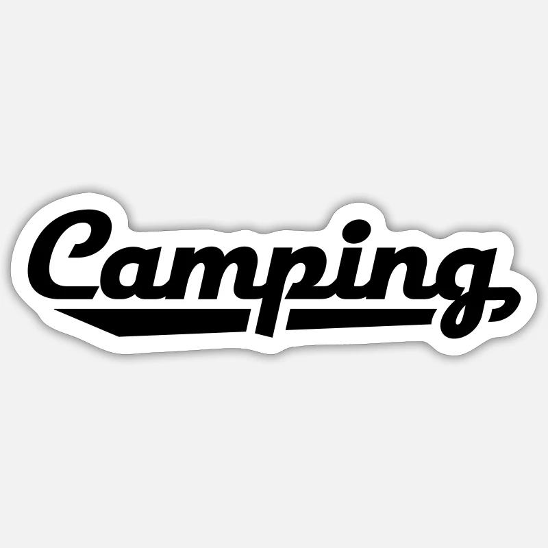 CAMPING - Sticker Größe S (10 x 10 cm) - Mattweiß