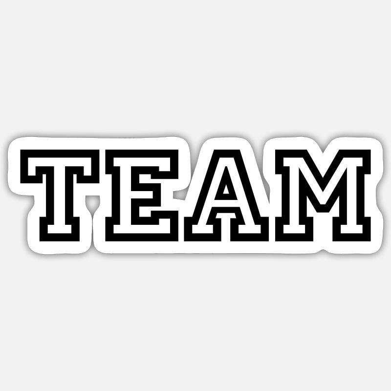 Team - Sticker size S (10 x 10 cm) - white matte