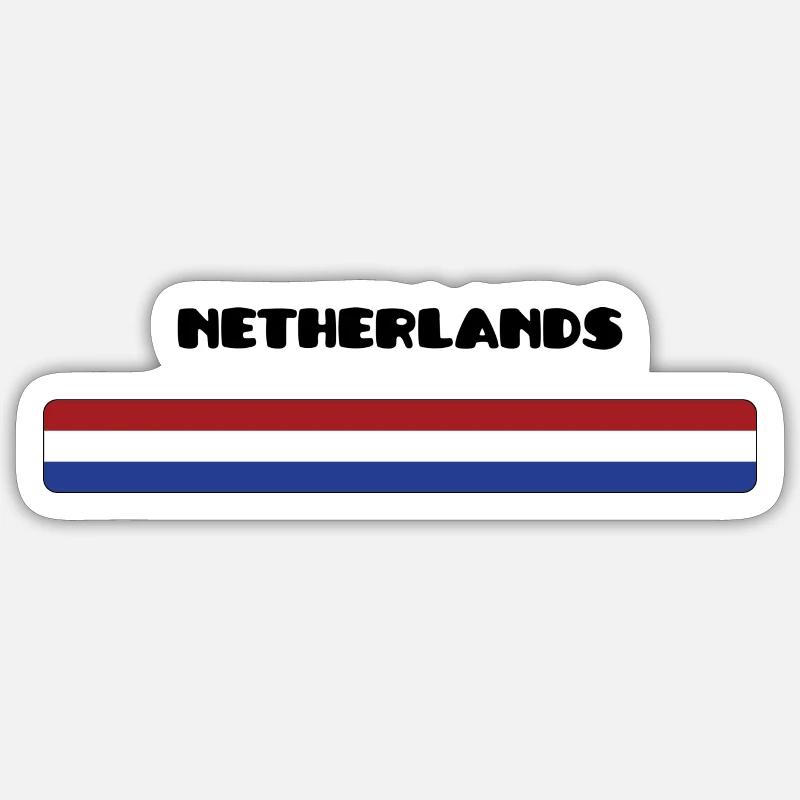 Netherlands / Pays-Bas - Sticker size S (10 x 10 cm) - white matte