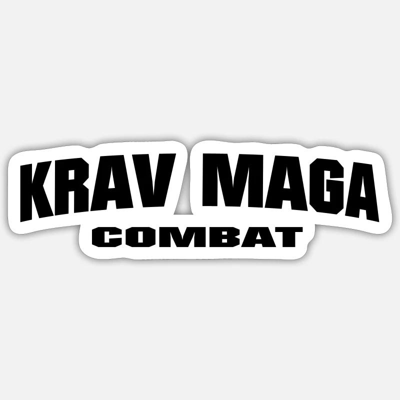 Krav Maga Combat - Sticker Größe S (10 x 10 cm) - Mattweiß