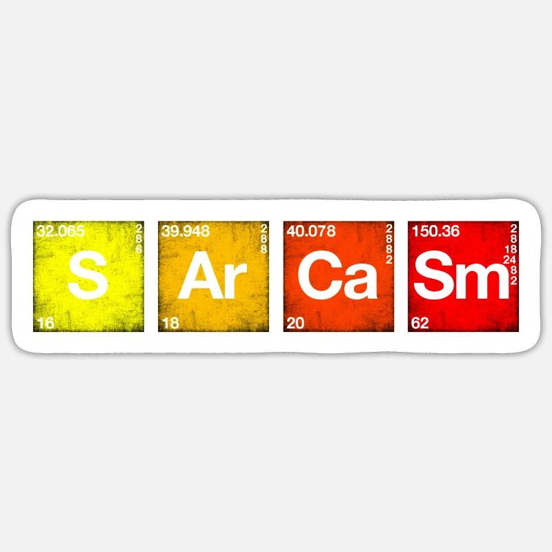 Sarcasme Tableau périodique des éléments chimiques PSE Sticker taille S (10 x 10 cm)