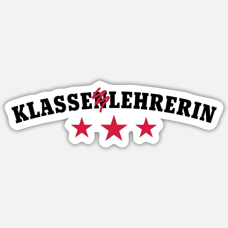 Klassenlehrerin | Klasse Lehrerin - Sticker taille S (10 x 10 cm) - blanc mat