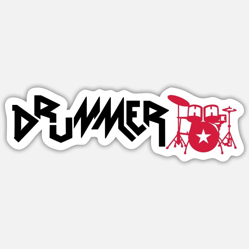 drummer - Sticker Größe S (10 x 10 cm) - Mattweiß