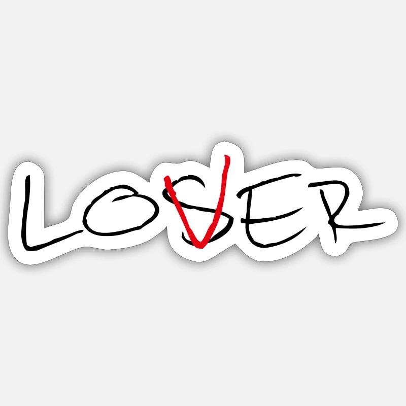 Loser/Lover Sticker Größe S (10 x 10 cm)