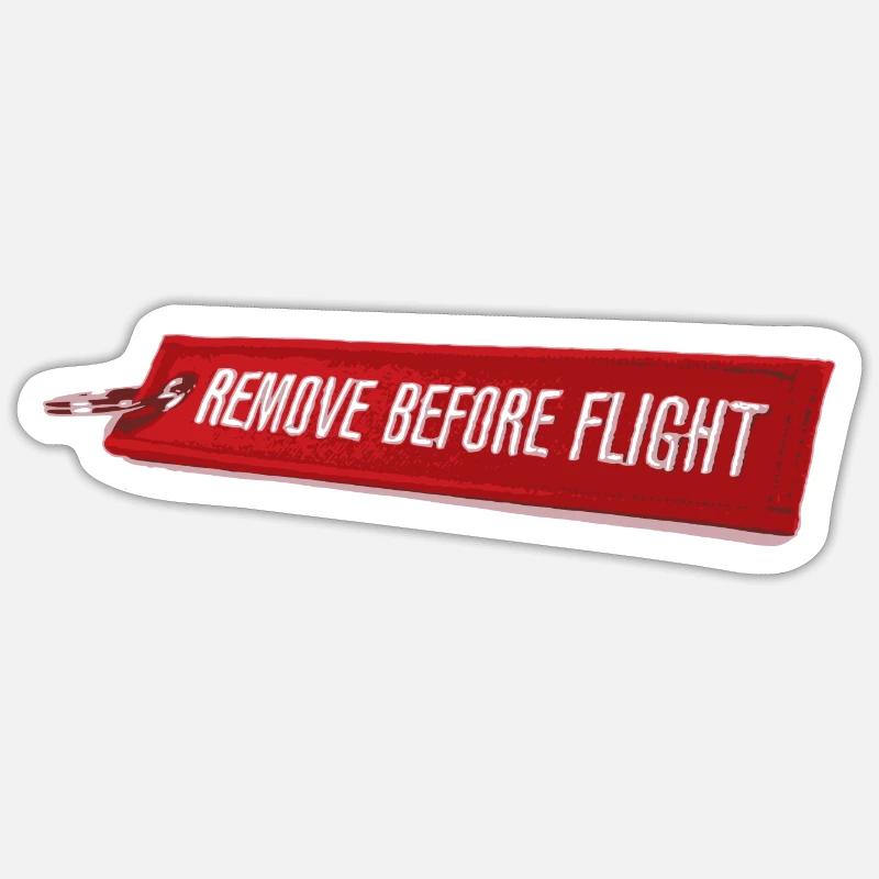 Remove Before Flight Aircraft Sticker size S (10 x 10 cm)