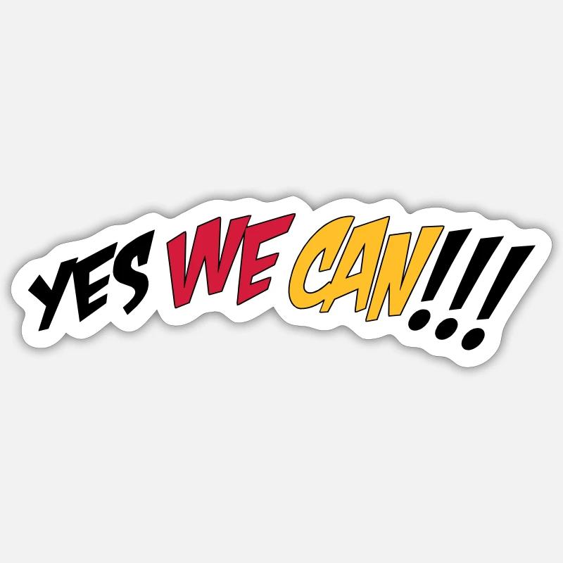 yes we can Sticker taille S (10 x 10 cm)
