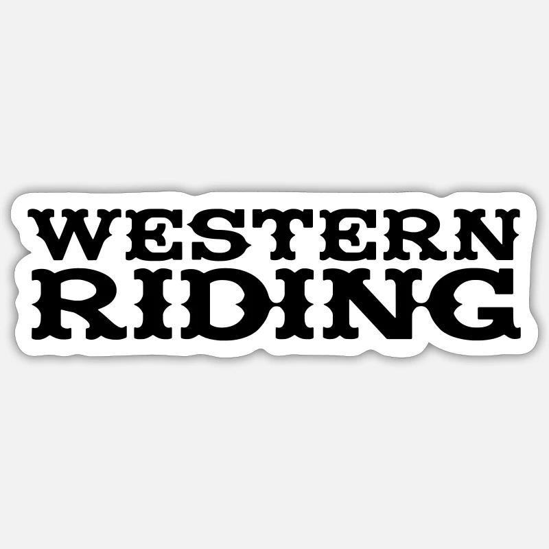 Western Riding - Sticker size S (10 x 10 cm) - white matte