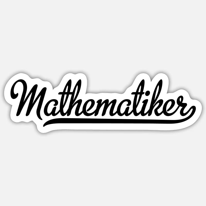 Mathematiker - Sticker Größe S (10 x 10 cm) - Mattweiß