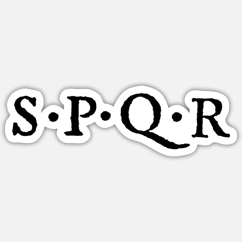 spqr2 - Sticker Größe S (10 x 10 cm) - Mattweiß