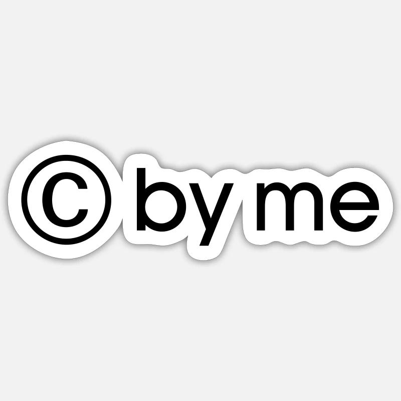 copyright by me - Sticker Größe S (10 x 10 cm) - Mattweiß