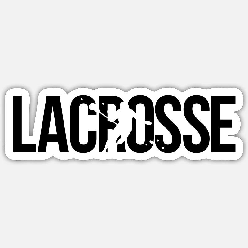 lacrosse - Sticker Größe S (10 x 10 cm) - Mattweiß