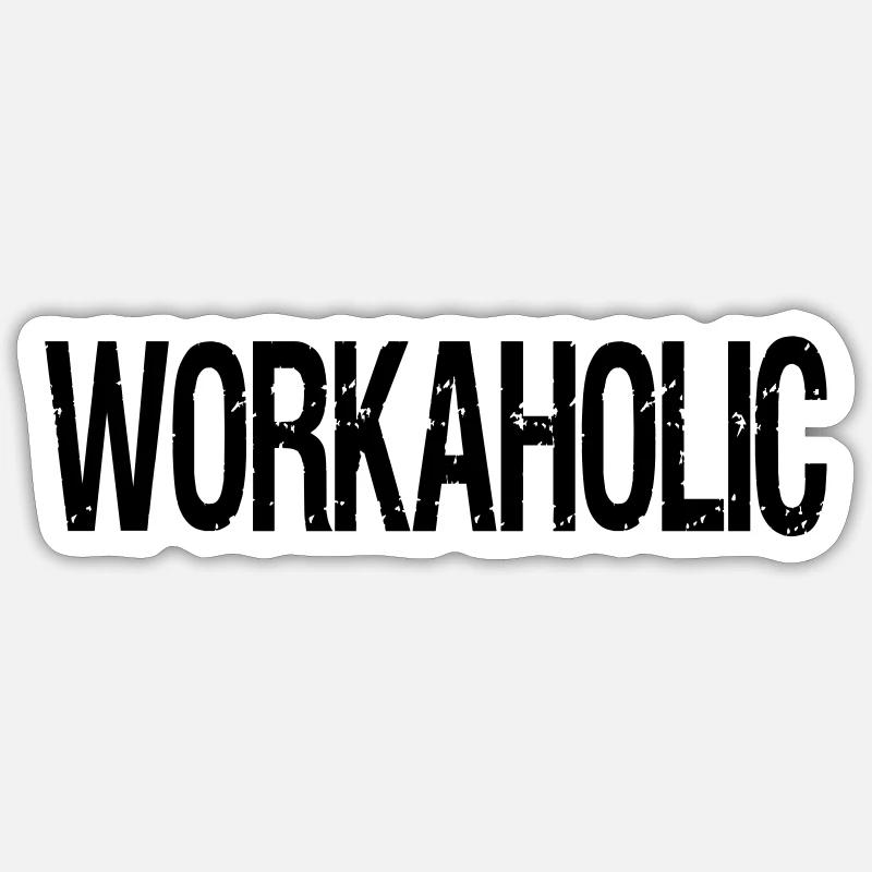 bourreau de travail - Sticker taille S (10 x 10 cm) - blanc mat