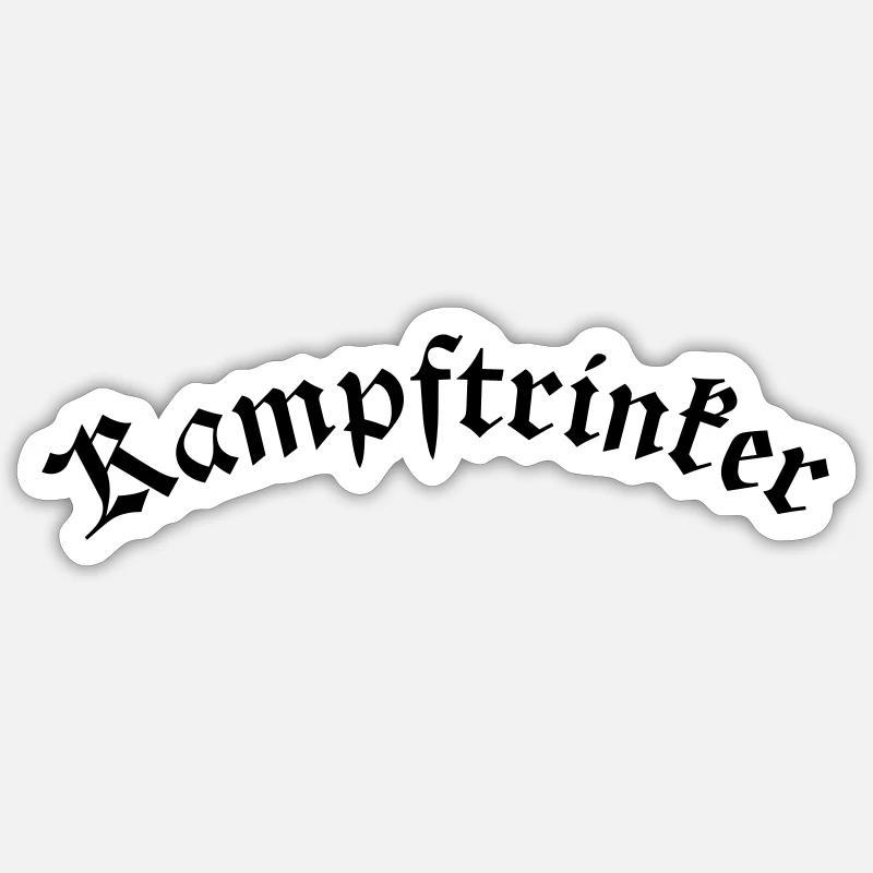 kampftrinker - Sticker size S (10 x 10 cm) - white matte