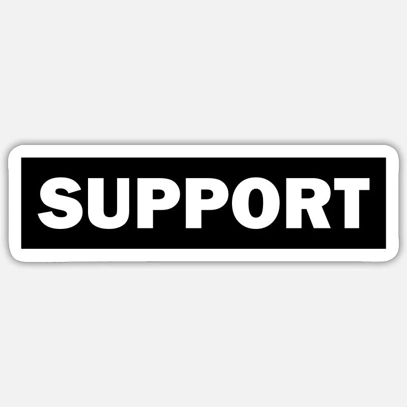 support - Sticker Größe S (10 x 10 cm) - Mattweiß