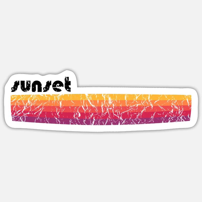 Sunset - Sticker Größe S (10 x 10 cm) - Mattweiß
