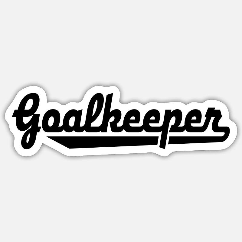 Torwart - Sticker Größe S (10 x 10 cm) - Mattweiß