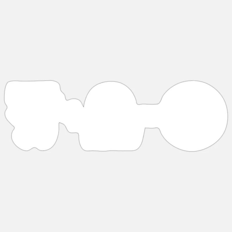 5 cylinder power - Sticker size S (10 x 10 cm) - white matte