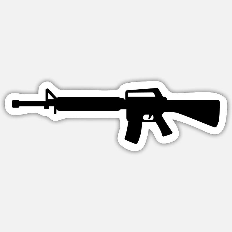 Gewehr Sticker Größe S (10 x 10 cm)