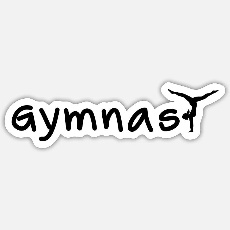 Gymnast - Sticker taille S (10 x 10 cm) - blanc mat