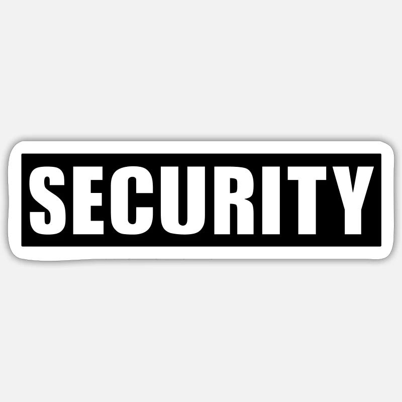 Security - Sticker Größe S (10 x 10 cm) - Mattweiß