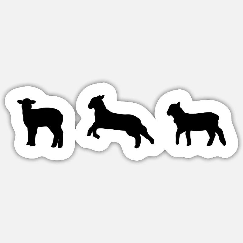 sheep, lamb Sticker size S (10 x 10 cm)