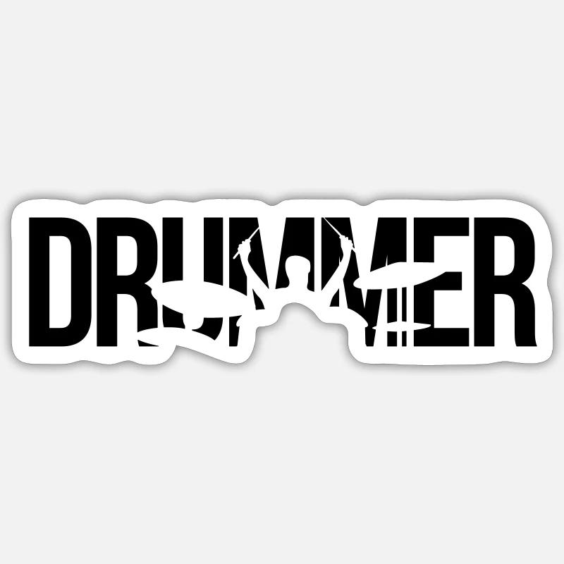 Schlagzeuger Sticker Größe S (10 x 10 cm)