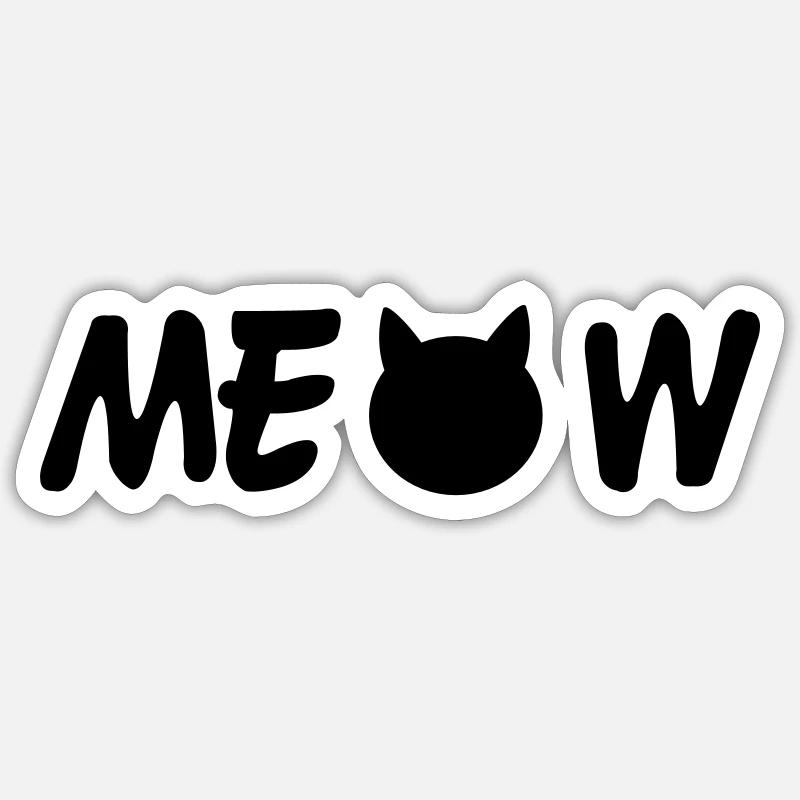 Meow Sticker size S (10 x 10 cm)