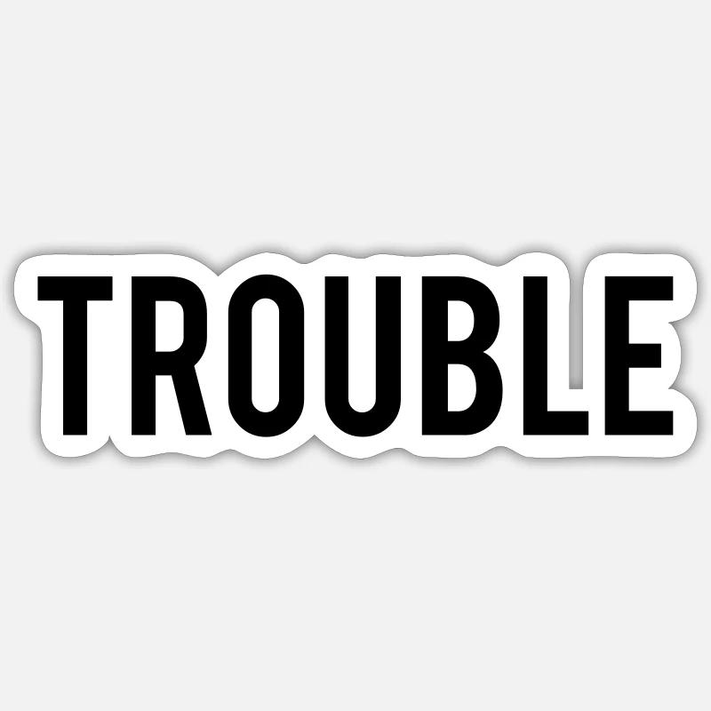 Double Trouble - Sticker size S (10 x 10 cm) - white matte